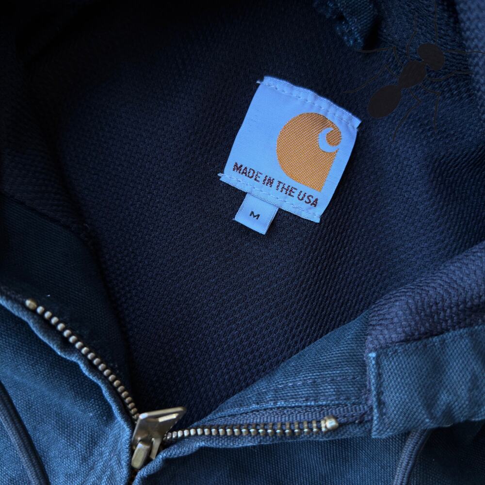 Vintage Y2K Carhartt J131 black active hooded work wear jacket - Picture 7 of 7